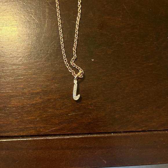 MONICA VINADER ROSE GOLD VERMEIL ALPHABET PENDANT “I” WITH 24” ROSE GOLD CHAIN - Picture 5 of 9